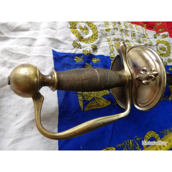 �p�e officier infanterie et de troupe � cheval en service � pied mod 1816 Couleaux fleur de Lys roi