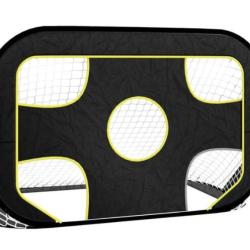 Filet but football polyester 120x80x80 cm avec cible entra&icirc;nement