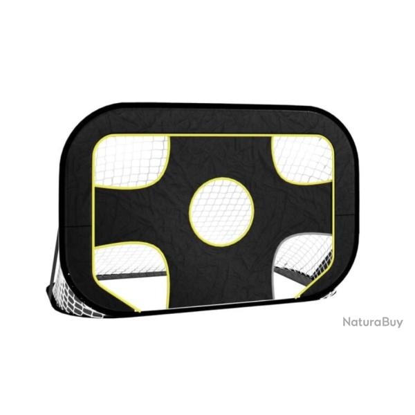 Filet but football polyester 120x80x80 cm avec cible entra�nement