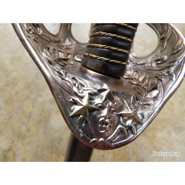 SABRE g�n�ral division cavalerie l�g�re ligne mod1896 Fran�ais Ch�tellrault  III� r�publique 14 18