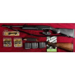 RARE: Carabine REMINGTON 7600 mod&egrave;le "Carbine" calibre .35 Whelen NEUVE (Jamais tir&eacute;). Canon 47 cm.