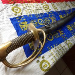 sabre courbe Mode troupe cavalerie l&eacute;g&egrave;re1822 Chatellrault de 1875 mono matricule