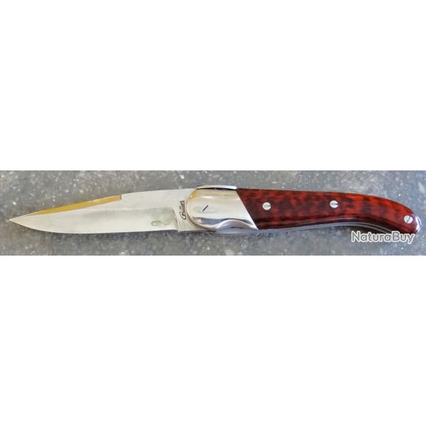 COUTEAU LAGUIOLE CHASSE CHARLES COUTTIER  23 cm RARE BOIS DE SERPENT COMMANDE PRIVEE 1 �re EDITION