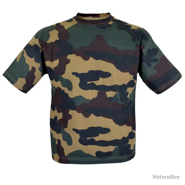 T shirt enfant double piquage 100 coton camo CE 4 � 14 ans