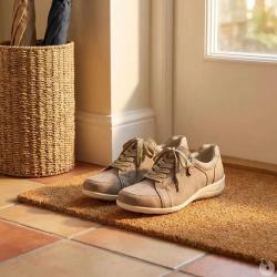 Baskets femme lacet fermeture &eacute;clair PU aspect cuir taupe 36 &agrave; 41 37