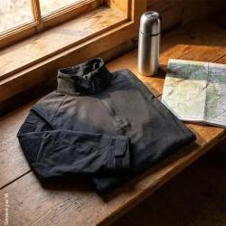 Chemise A10 Equipment Ubas Fighter noire manches ripstop