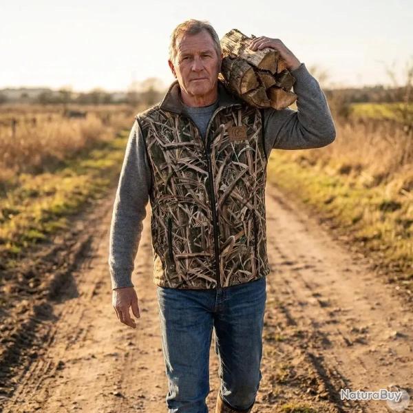 Gilet camo Roseaux Gabion Unlimited 4 poches 3XL
