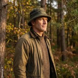Chapeau Walker & Hawkes Diana Country vert en coton cir&eacute; XS / S