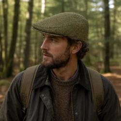 Casquette Walker and Hawkes Cambridge Vert Tweed XL