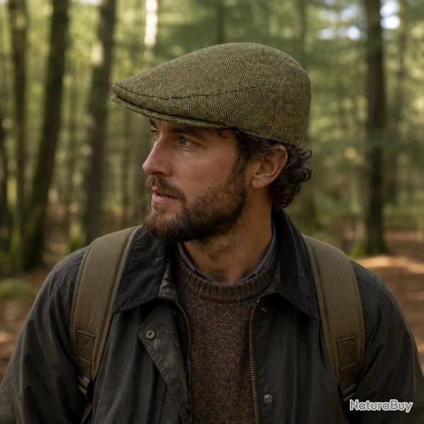 Casquette Walker and Hawkes Cambridge Vert Tweed XL
