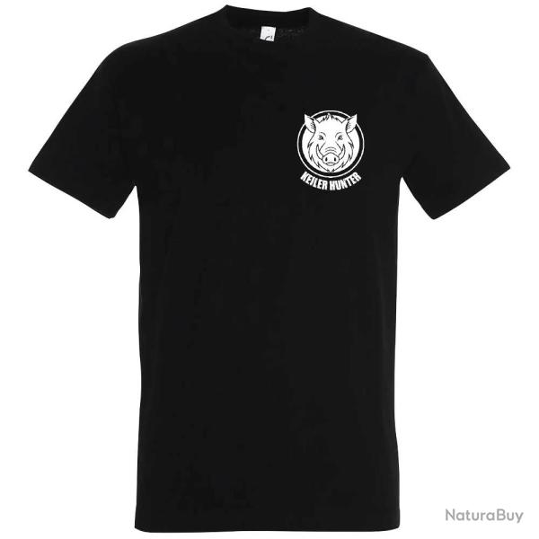 T-Shirt Keiler Hunter noir 100% coton manches courtes logo 3 XL