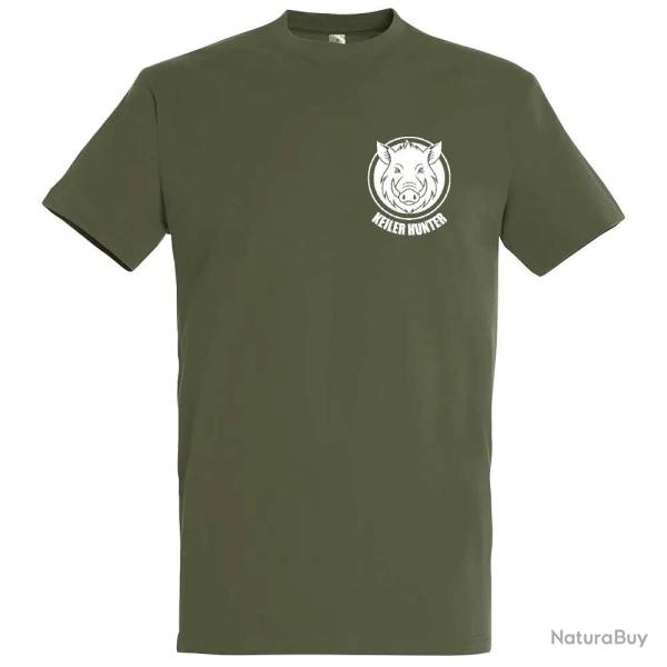 T Shirt Keiler Hunter kaki 100 coton manches courtes logo 3