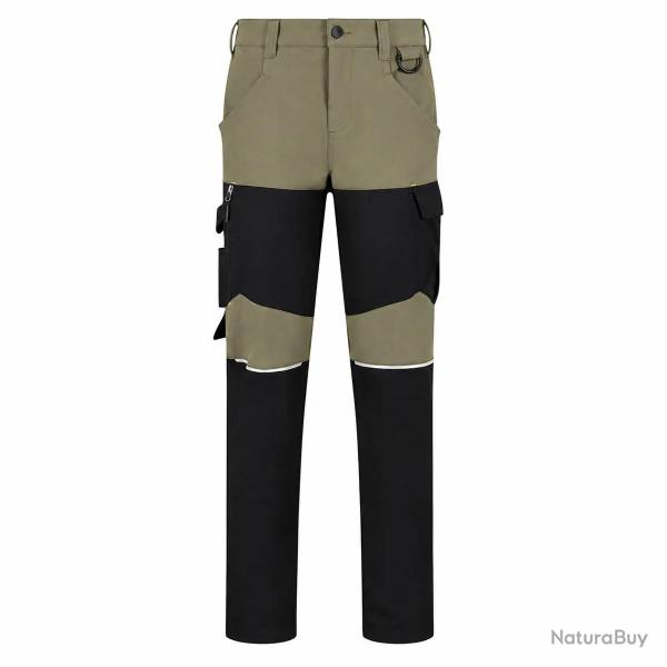 Pack 2 Pantalons Travail Oak Kaki/Noir Extensible 4 Sens 52
