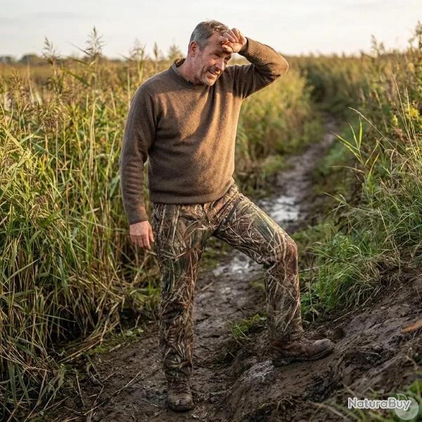 Pantalon Treeland Duck Pant camo roseaux 52