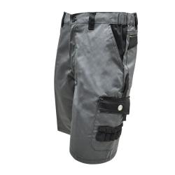 Bermuda de travail 4 poches polyester coton gris noir 38 &agrave; 52 38