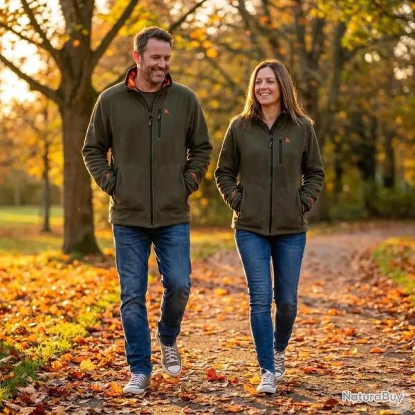 Blouson polaire r�versible Pro Hunt polyester kaki blaze M � 4XL