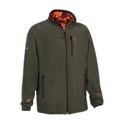 Blouson polaire r&eacute;versible Pro Hunt polyester kaki/blaze M &agrave; 4XL XL