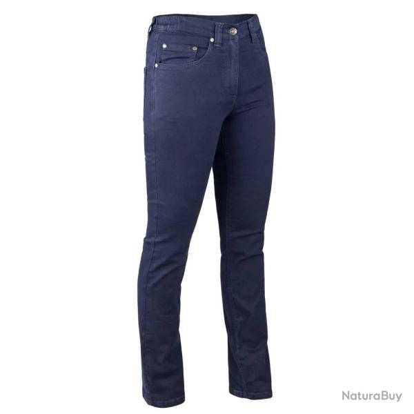 Jeans femme coupe confort coton polyester bleu fonc� 38 � 54