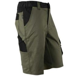 Bermuda de travail homme ULYSSE coton polyester kaki gris 38 &agrave; 50 50