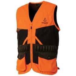Gilet Treeland orange d&eacute;perlant 20 cartouchi&egrave;res polyester coton 2XL