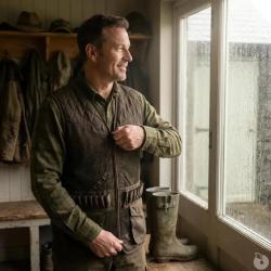 Gilet Treeland marron d&eacute;perlant 20 cartouchi&egrave;res