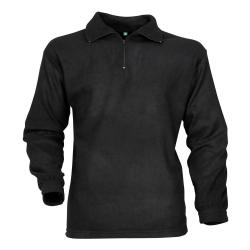 Chemise F1 Polaire Noir 220g m&sup2; Col Zipp&eacute; Polyester