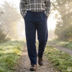 Pantalon de jogging Bartavel molleton marine &agrave; 3 poches