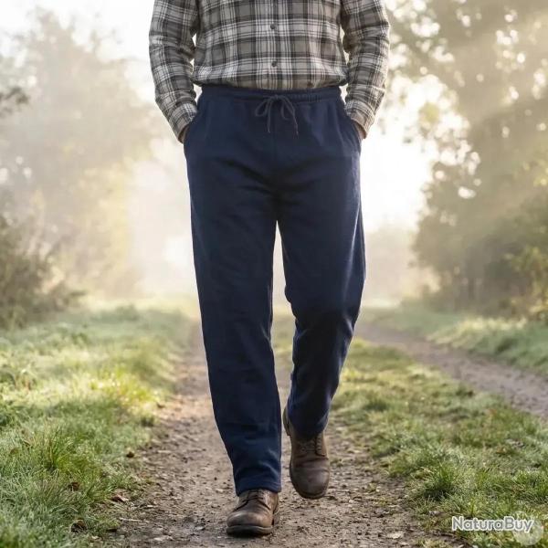 Pantalon de jogging Bartavel molleton marine � 3 poches