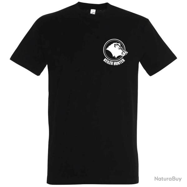T Shirt Keiler Hunter noir 100 coton manches courtes logo 2