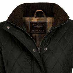 Gilet Walker and Hawkes Haxby Vert Coton Cir&eacute; Femme