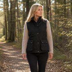 Gilet Walker and Hawkes Haxby Vert Coton Cir&eacute; Femme