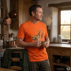 T shirt orange grands animaux Bartavel&reg;