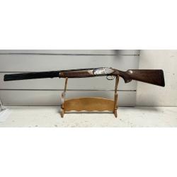 Fusil superpose Mercurey mansart XL7G cal.12/76 bois can.71cm avec grosse grav&eacute;