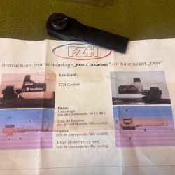 Montage FZH pour rail pivotant, EAW ou similaire