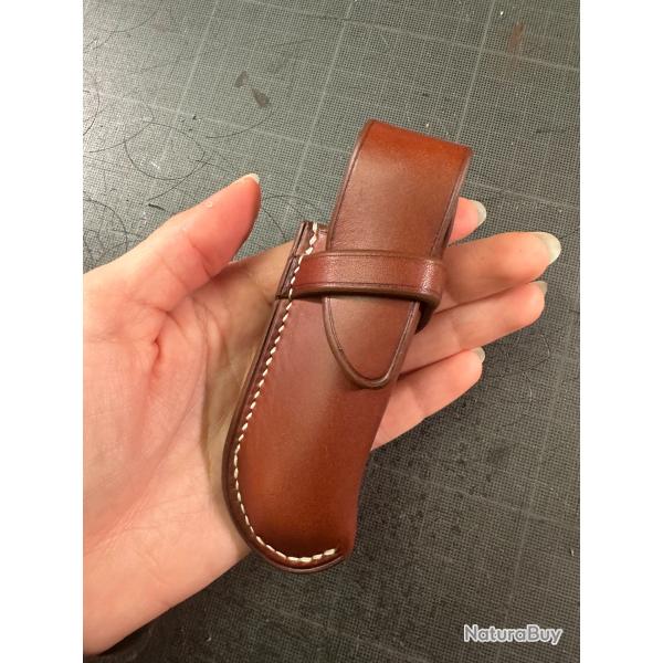 Etuis � couteau pliant en cuir - sur mesure