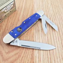 Couteau Frost Whitetail Cutlery Blue Os 3 Lames Acier Inox Rosfreid Manche Os bleu Cran Forc&eacute; 5BLSB