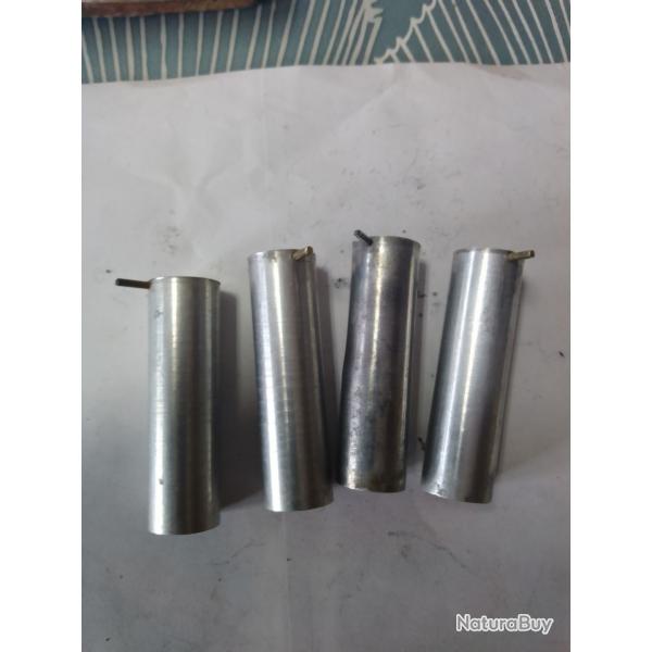 lot de 4 cartouches cal 16 a broche et pertc centrale inusables