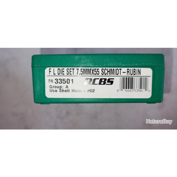 Jeu d'outils 7.5x55 suisse RCBS