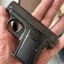 Tr&egrave;s beau pistolet 6,35 Browning 1906, FN Herstal, "Le Colonial"