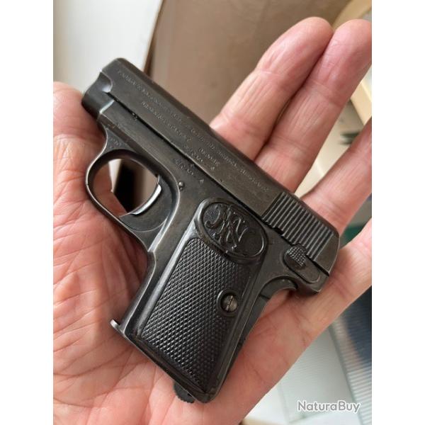 Tr�s beau pistolet 6,35 Browning 1906, FN Herstal, "Le Colonial"