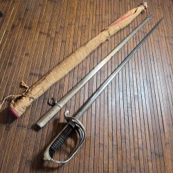 SABRE D'OFFICIER D'INFANTERIE 1882 MANUFACTURE NATIONALE D'ARMES DE CHATELLERAULT AVRIL 1919