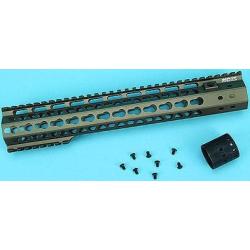 G & P MOTS 12,5 pouces Upper Cut Keymod Handguard pour M Series AEG (Sand)