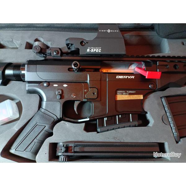 Fusil semi-automatique DERYA MK-12 TACTICAL AS-350S Noir cal.12/76 NEUF +POINT ROUGE