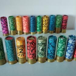 COLLECTION DE 20 CARTOUCHES  MANUFRANCE et MANUre FRAse ST. ETIENNE NON RECHARGEES