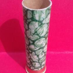 DOUILLE ANCIENNE JAMAIS CHARGEE MANUFRANCE  BLANCHE TIGREE VERTE CAL.20 CULOT DE 8mm   COLLECTION