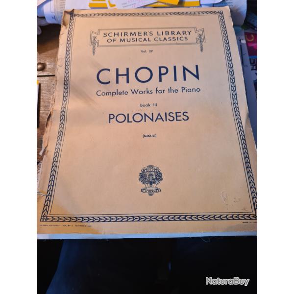 Chopin partitions complete works for piano book III polonaises