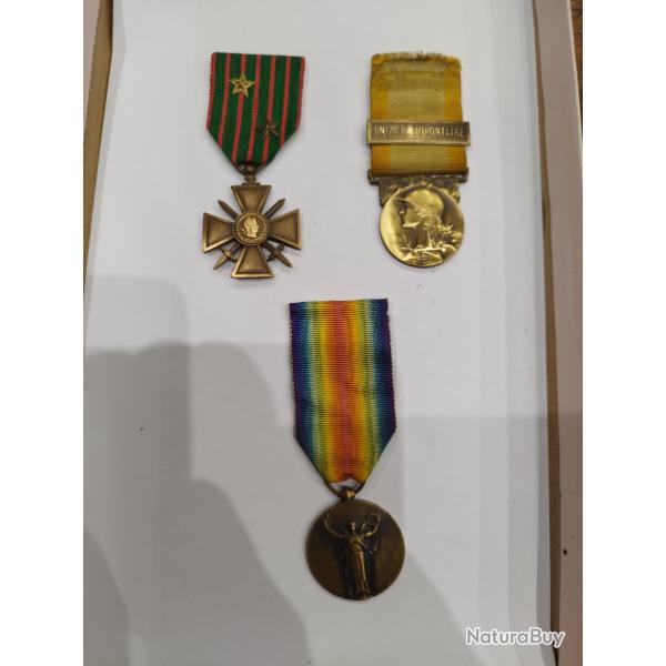 M�dailles fran�aises WW1 lot num�ro 2