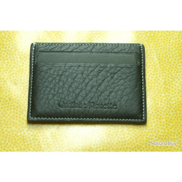 Porte cartes, porte monnaie Gastinne Renette cuir noir