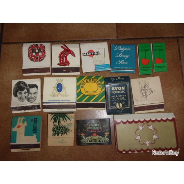 Lot de pochettes d allumettes collectors  vintage