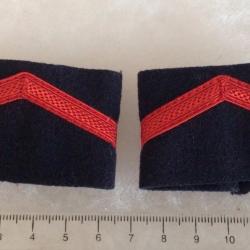 SAPEURS POMPIERS - paire de fourreaux d'&eacute;paules SAPEUR POMPIER de 1&deg; classe